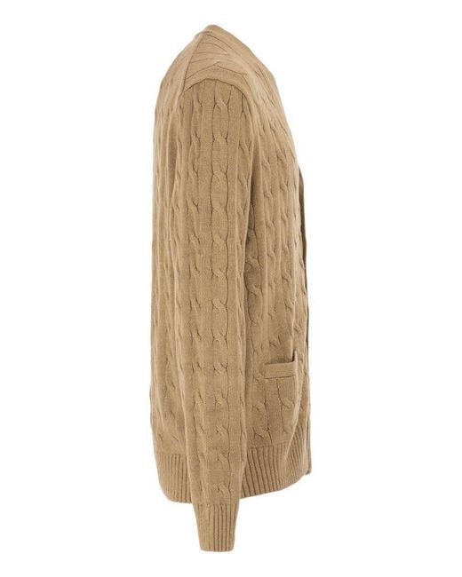 Polo Ralph Lauren Natural Cotton Cable Knit Cardigan for men