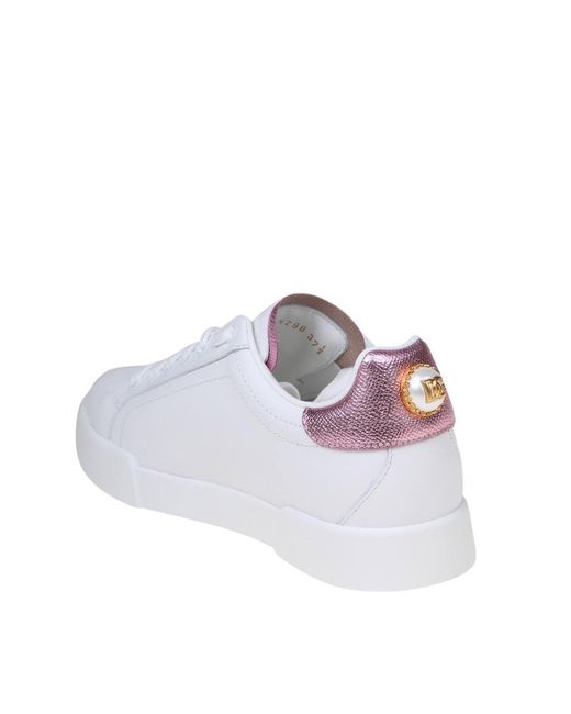 Dolce & Gabbana White Sneakers From The Portofino Line