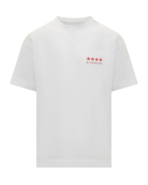 Givenchy White 4g Cotton T-shirt for men