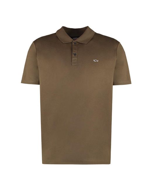 Paul & Shark Brown Cotton-Piqué Polo Shirt for men