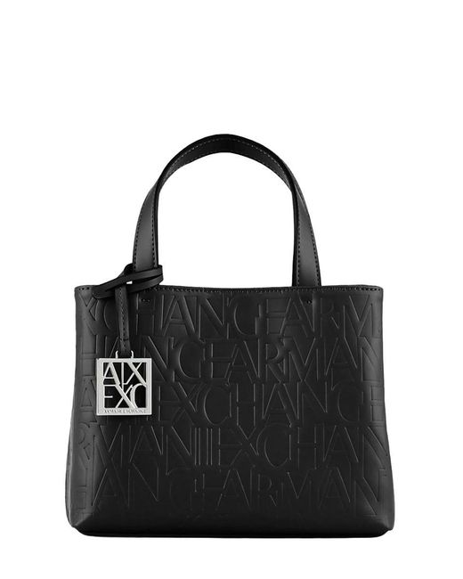 ARMANI EXCHANGE Polyester Top Handle Tote Bag in Black Lyst Australia