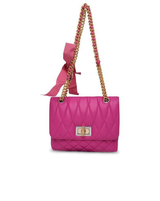 Lanvin Pink Fuchsia Arpege Leather Bag