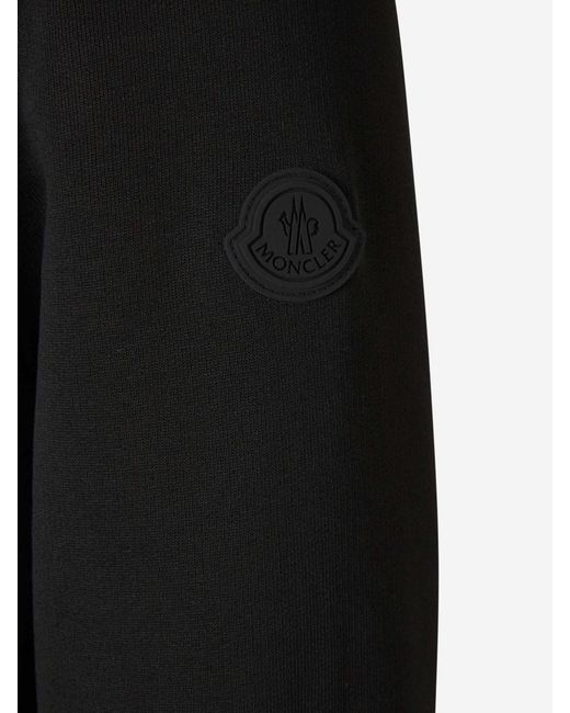 Moncler Black Logo Cotton Sweatshirt for men