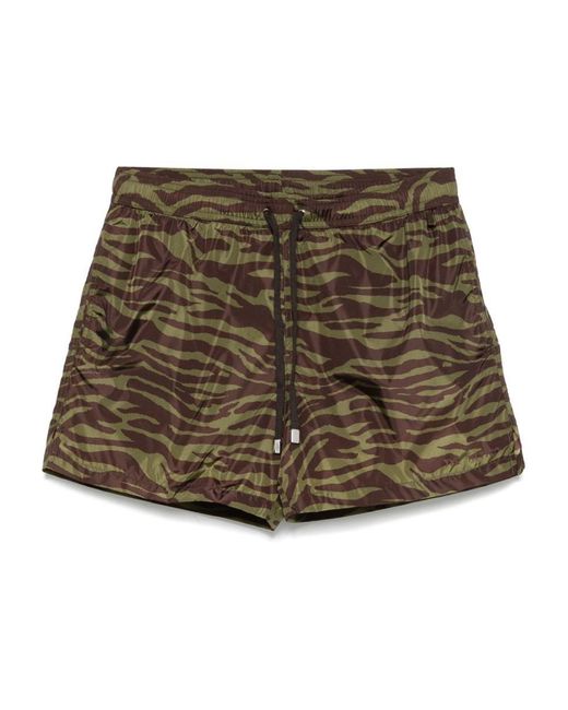The Attico Brown And Dark Shorts