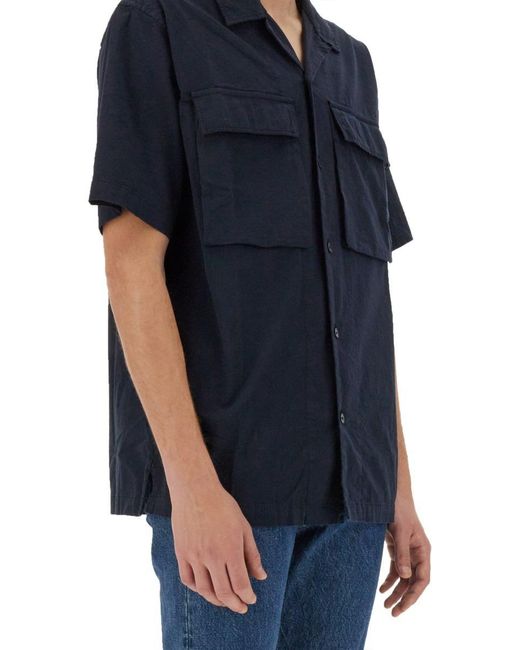 Belstaff Blue Shirt With Pockets for men