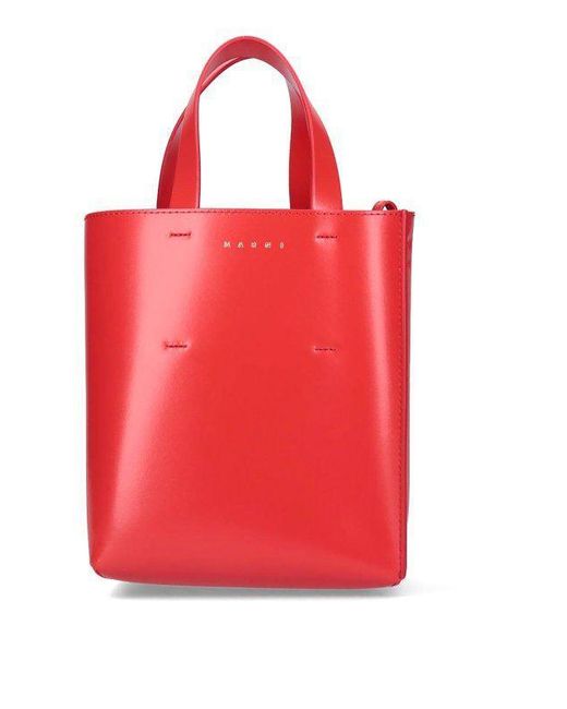 Marni Red Shopping Bags