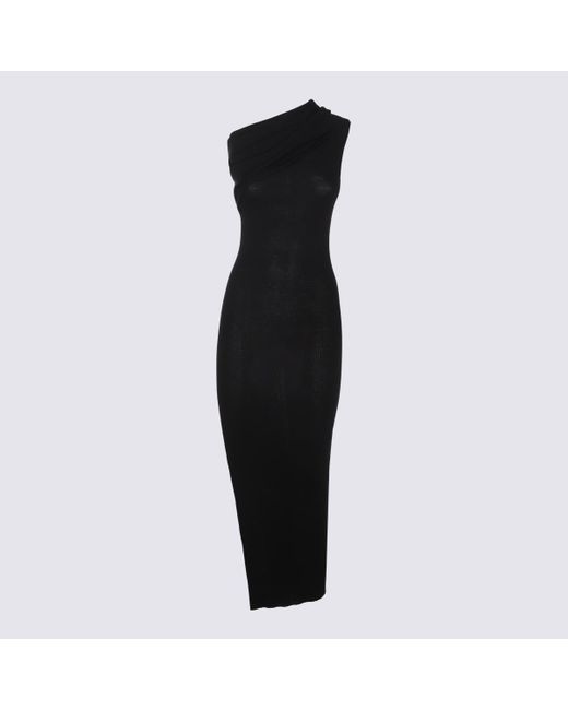 Rick Owens Black Wool Dress