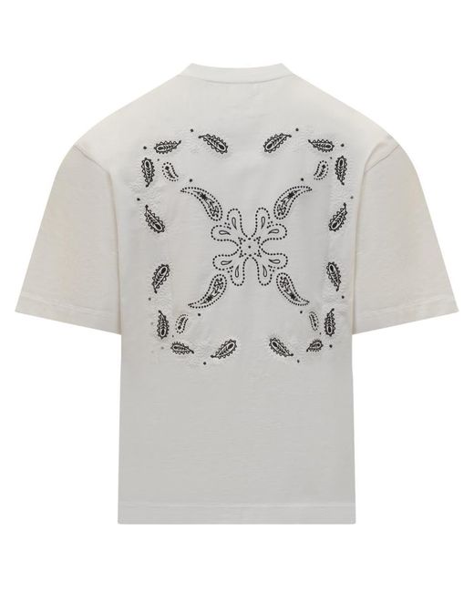 Off-White c/o Virgil Abloh White T-shirt Xon Bandana Pattern for men