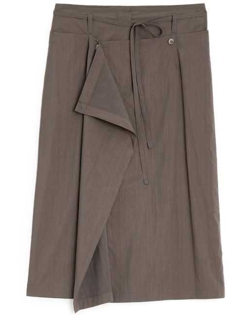 Lemaire Brown Convertible Midi Skirt