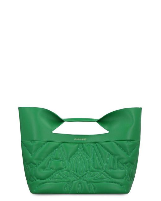 Alexander McQueen Green The Bow Small Handbag