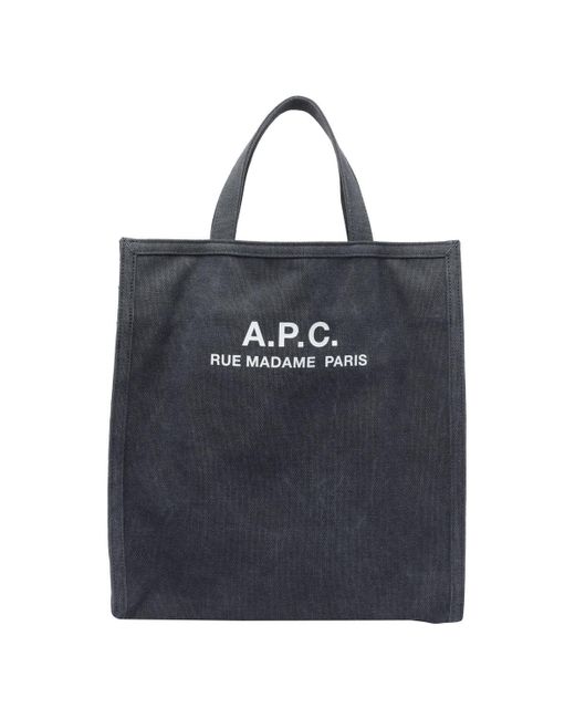 A.P.C. Blue Recuperation Shopper Bag for men