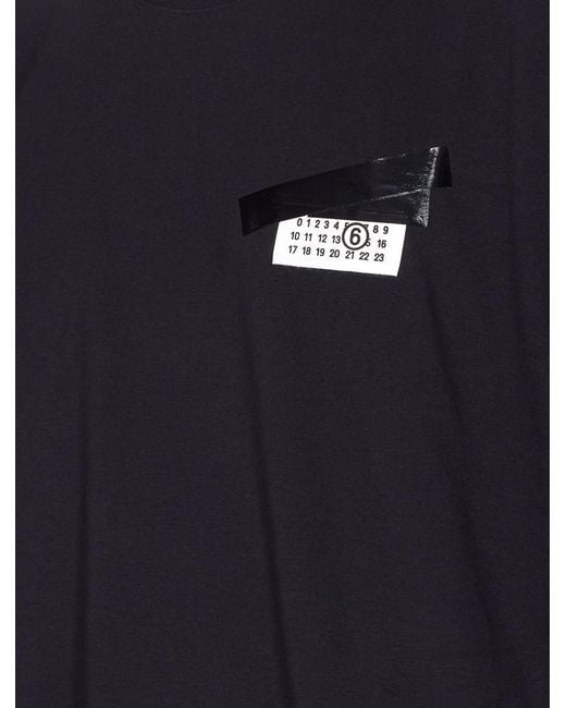 MM6 by Maison Martin Margiela Black T-Shirts And Polos for men