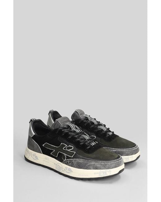 Premiata Black Nous Sneakers for men