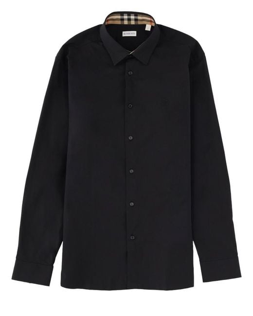 Burberry Black Cotton Shirt for men