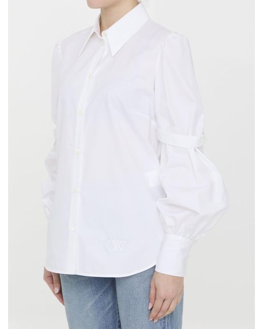 Off-White c/o Virgil Abloh White Popeline Shirt With Straps