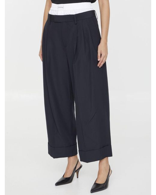 Alexander Wang Blue Layered Tailored Trousers