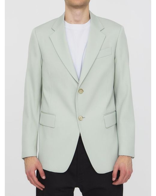 Lanvin Wool Drill Jacket in Gray for Men Lyst