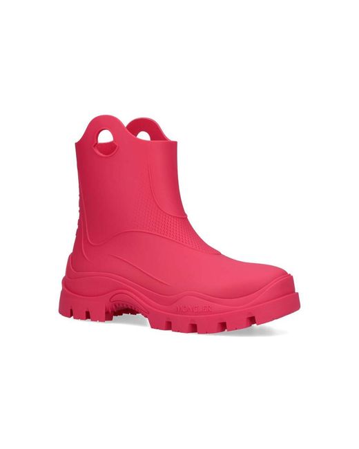 Moncler Pink Misty Rubber Rain Boot