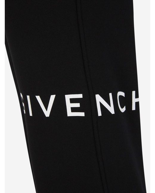 Givenchy Black Logo Cotton JOGGERS for men
