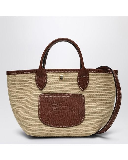 Longchamp Brown Basket Bag Xs Le Pliage