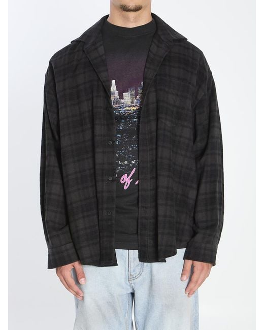 Balenciaga Black Layered-Effect Shirt for men
