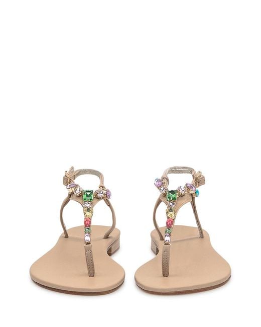 Emanuela Caruso Natural Fishbone Thong Sandals