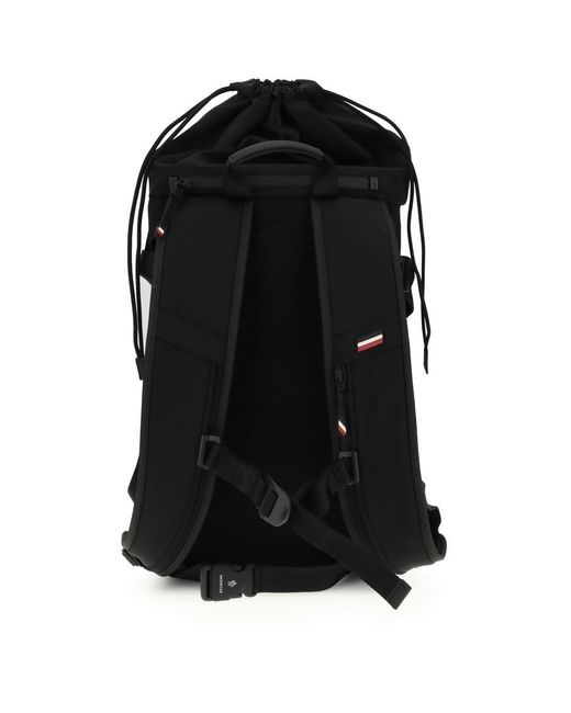 Moncler Black Water Repellent Backpack for men