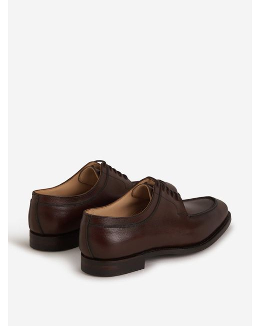 Crockett and Jones Brown Hardwick Leather Shoes for men