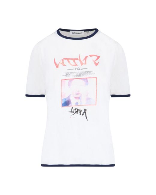Our Legacy White 'stampa Snow Shigatsu' T-shirt