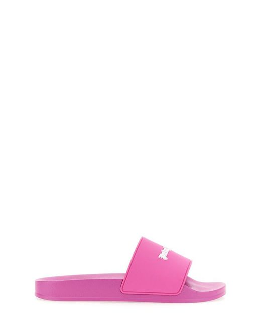 Palm Angels Pink Sandal With Logo