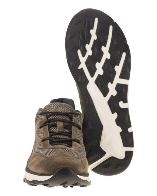 Herno Brown Nylon Trainers With Rubberised Details for men