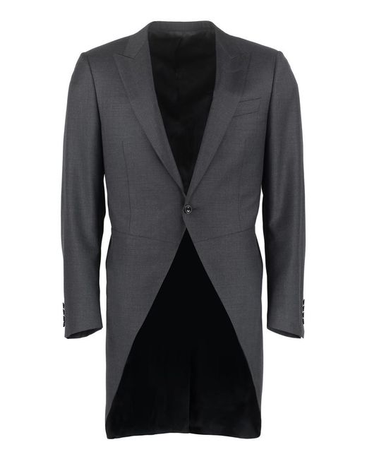 Canali Black Wool Tailored Jacket for men