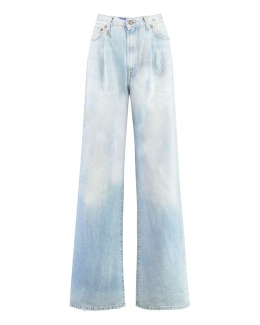 R13 Blue Damon Wide-leg Jeans