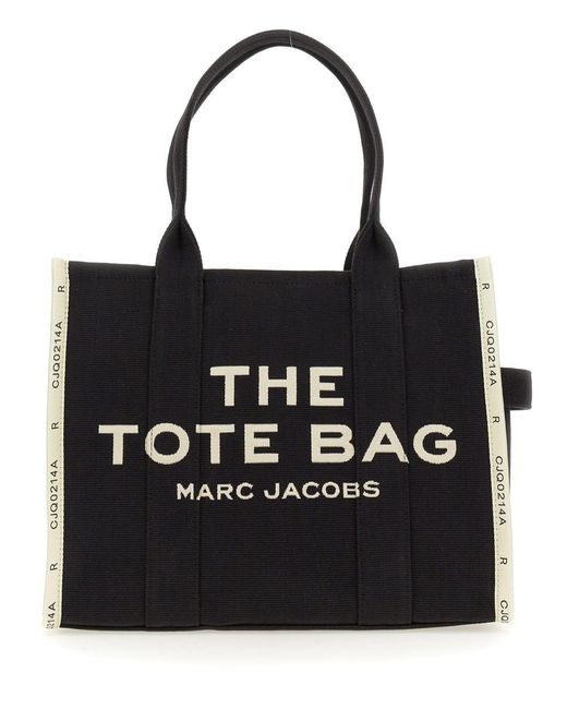 Marc Jacobs Black "the Tote" Jacquard Large Bag