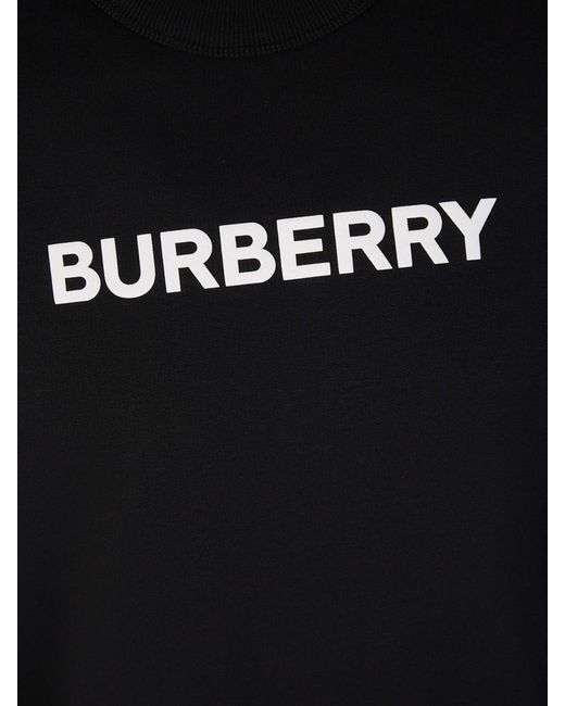 Burberry Black Cotton Crewneck Sweatshirt for men