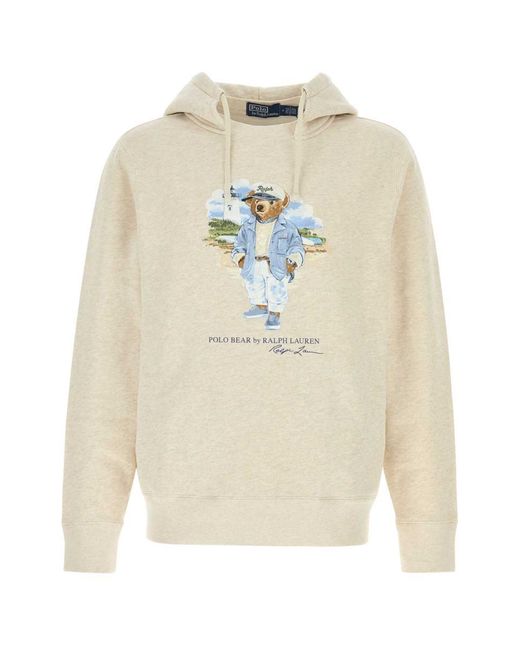 Polo Ralph Lauren White Melanesiano Ivory Cotton Blend Sweatshirt for men