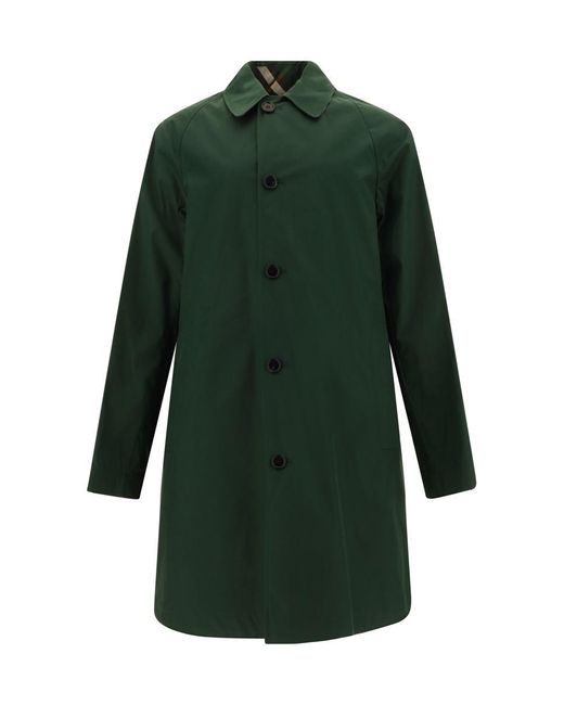 Burberry Green Coats for men