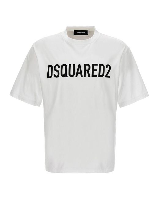 DSquared² Gray Logo T-Shirt for men
