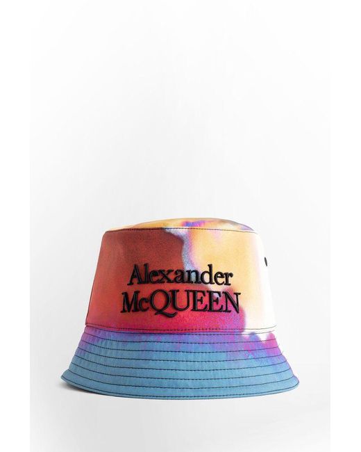 Alexander McQueen Red Floral Print Bucket Hat for men