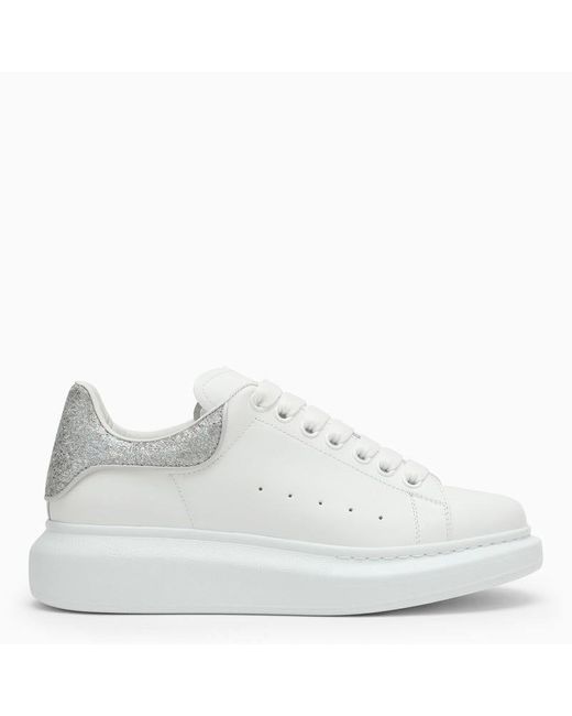 alexander mcqueen white sparkly trainers