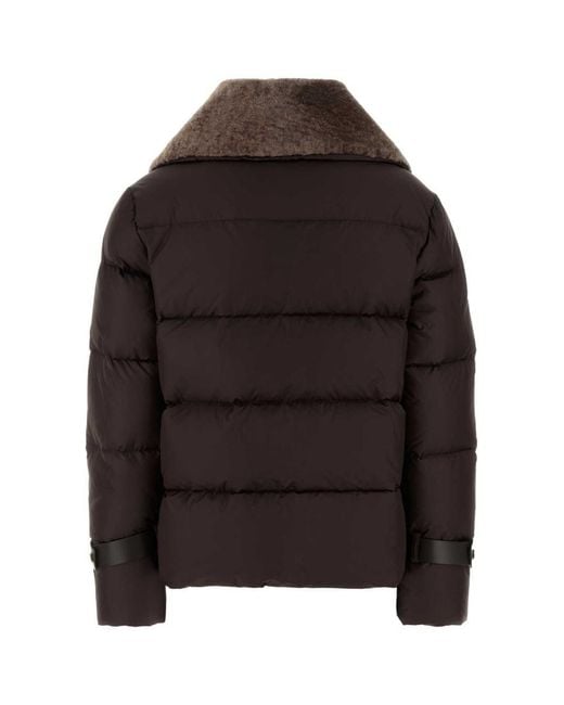 Fendi Black Chocolate Polyester Down Jacket