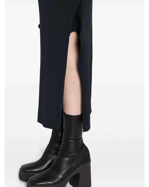 Stella McCartney Blue Ribbed Flared Skirt