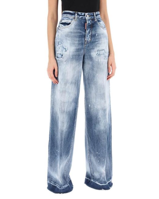 DSquared² Blue Traveller Jeans In Light Everglades Wash