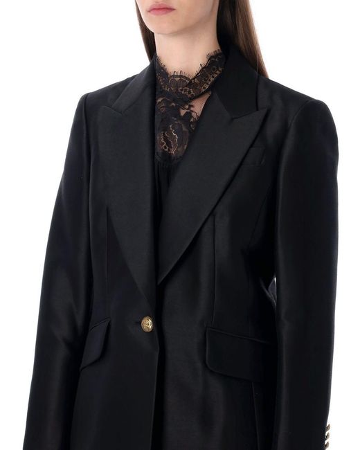 Zimmermann Blue Hypnotic Wool-Silk Blend Tailored Jacket