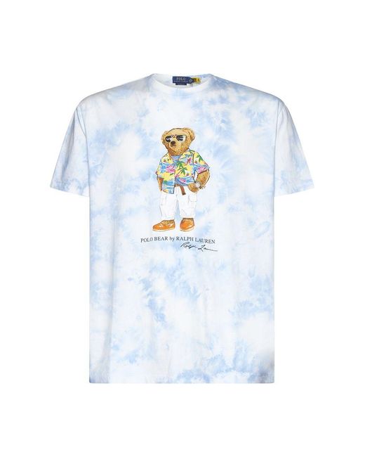 Polo Ralph Lauren Blue Bear Cotton T-Shirt for men
