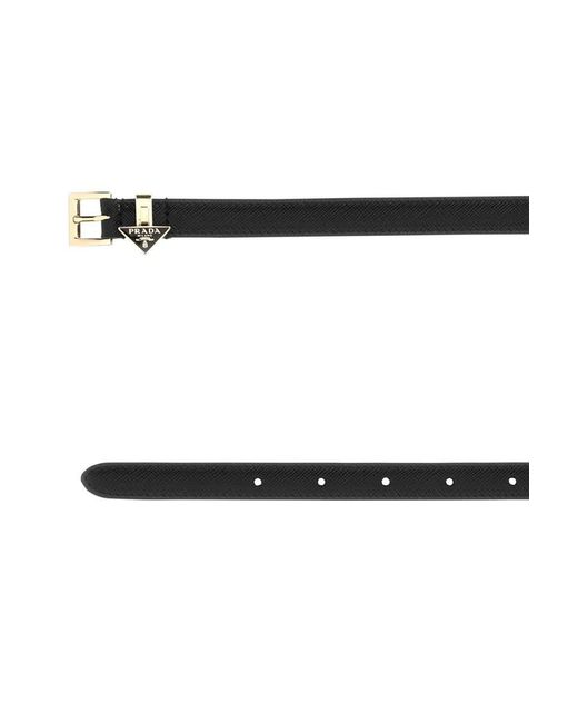 Prada Black Symbole Charm Belt