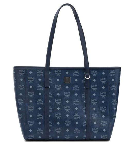 MCM Blue "Toni" Tote Shoulder Bag