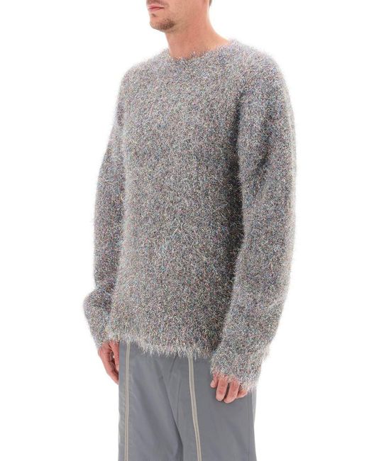 Jil Sander Gray Lurex And Mohair Sweater for men
