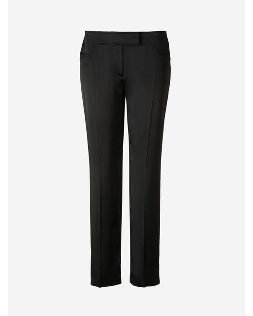 Tom Ford Black Flowy Satin Pants