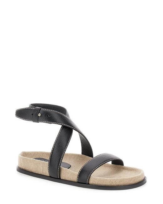 Totême  Black 'The Chunky' Sandals With Straps